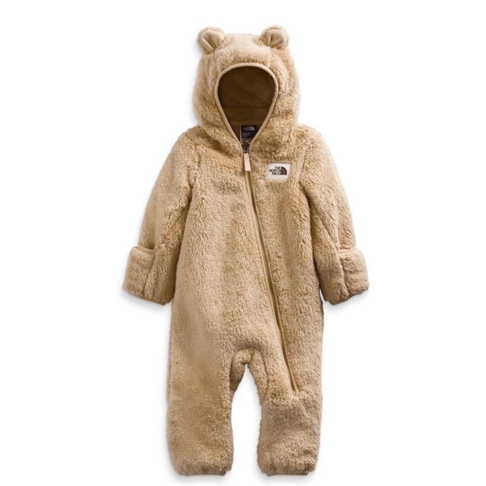 The North Face Campshire Sherpa Fleece Hooded one piece zip up bear ears 18-24 M